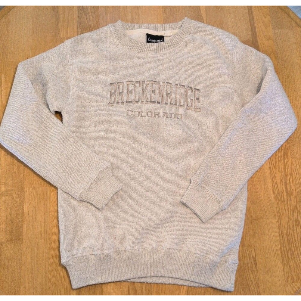 Breckenridge Colorado Blanket Sweatshirt Crew Neck, Soft Cotton Blend Size Small